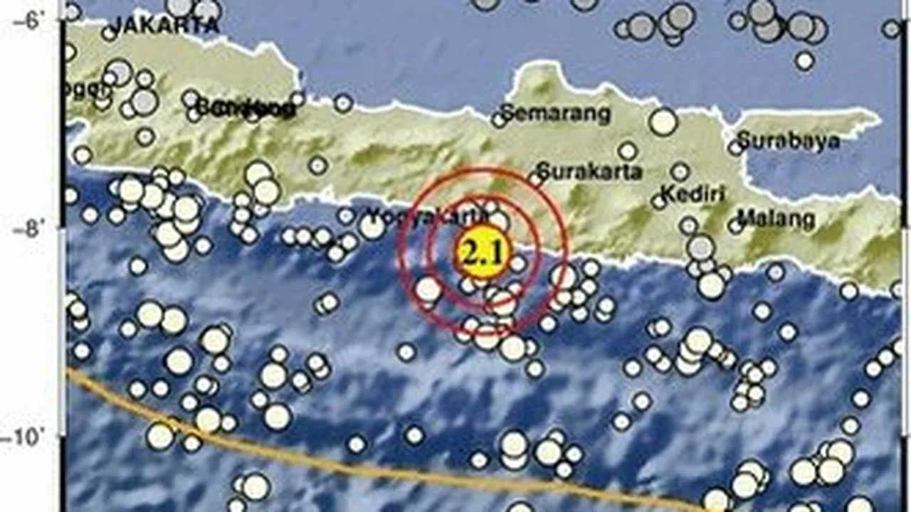 Gempa M 2,1 Guncang Bantul, DIY, Rabu Pagi
