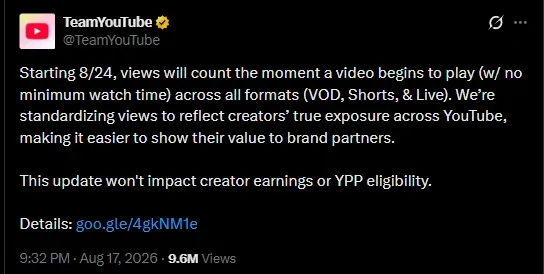 YouTube Ubah Cara Hitung Views