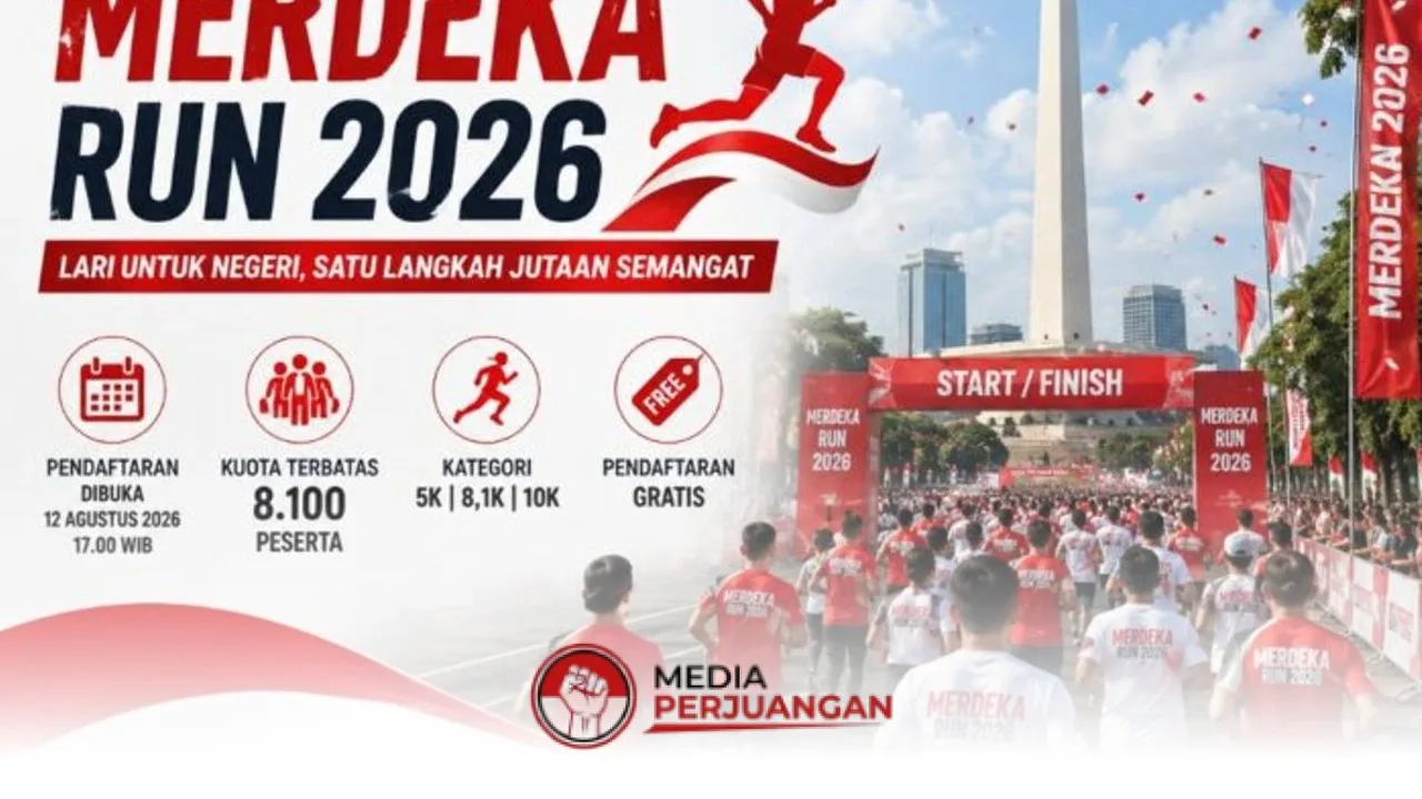 Merdeka Run 2026 Dibuka Gratis, 8.100 Kuota Terbatas